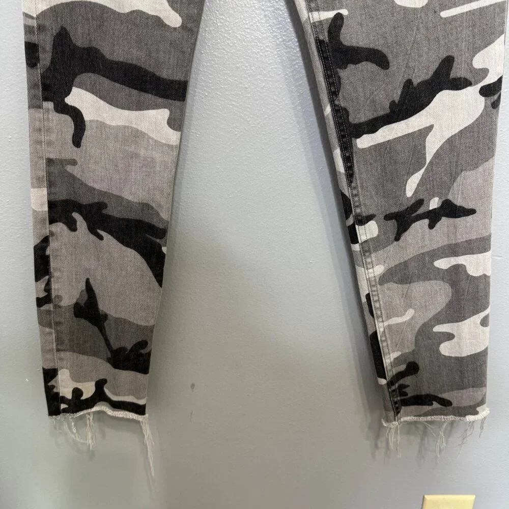 RE/DONE originals gray camo high rise ankle jeans size 25 - Picture 6 of 7